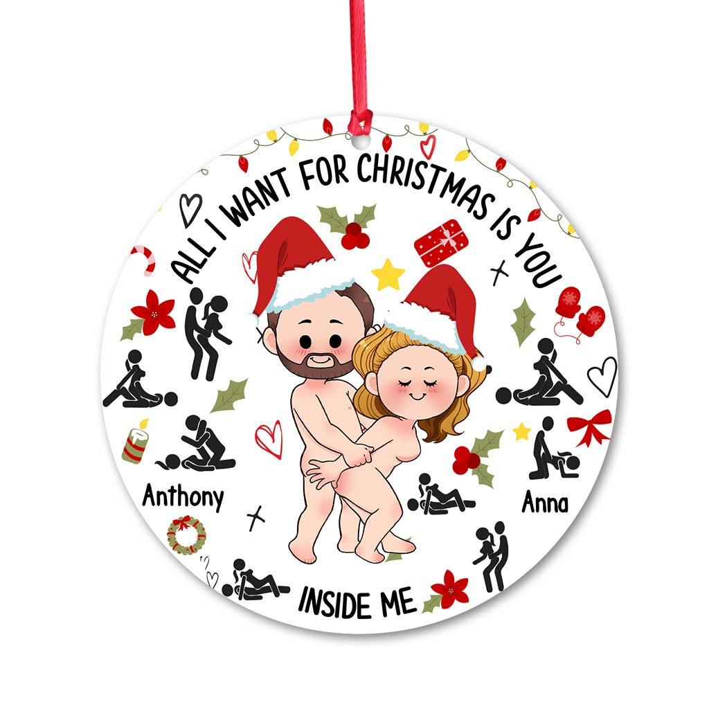 Tout ce que je veux pour Noël - Ornement personnalisé pour couple