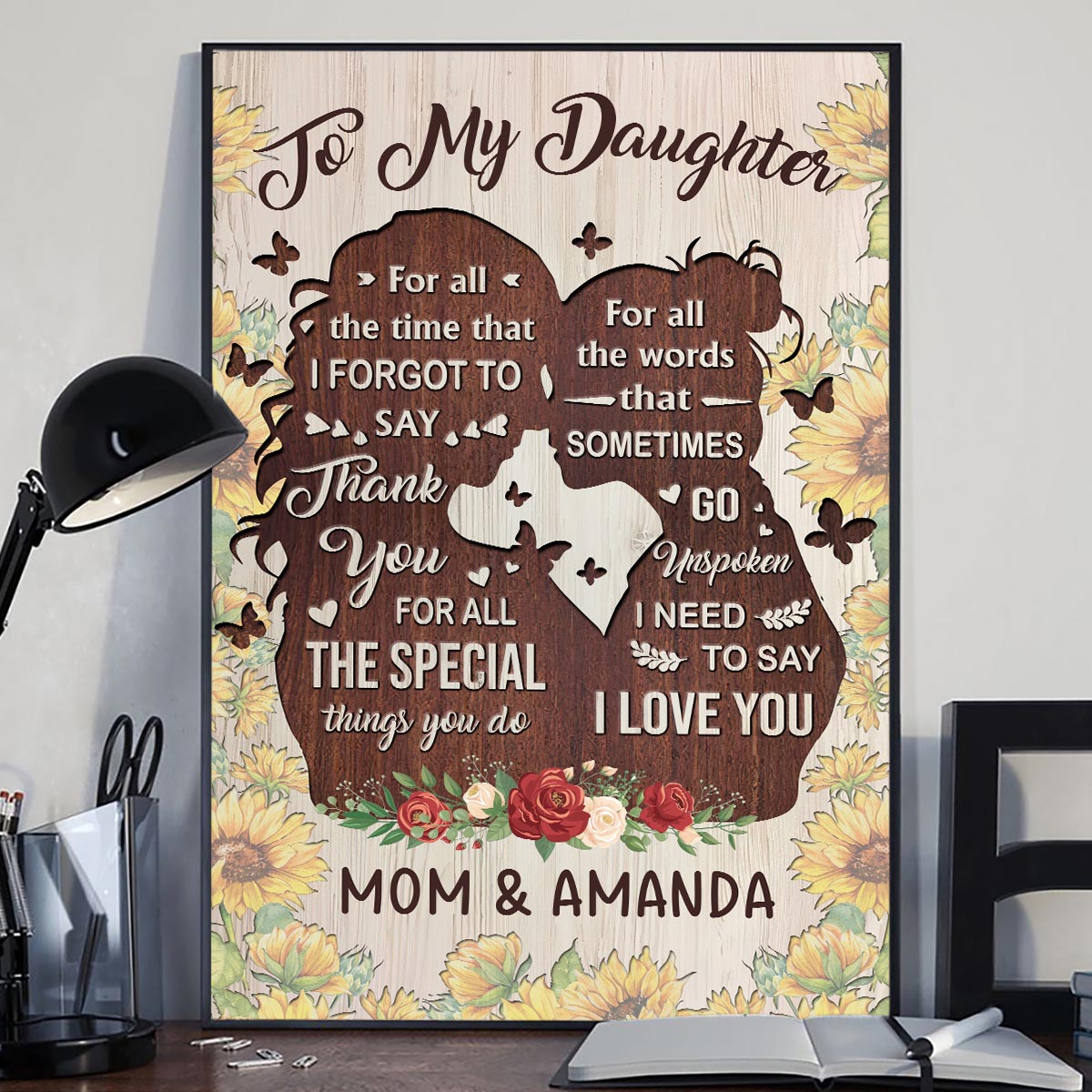 Tu es la plus gentille - Cadeau pour maman, grand-mère, fille, petite-fille, sœur, tante - Toile et affiche personnalisées