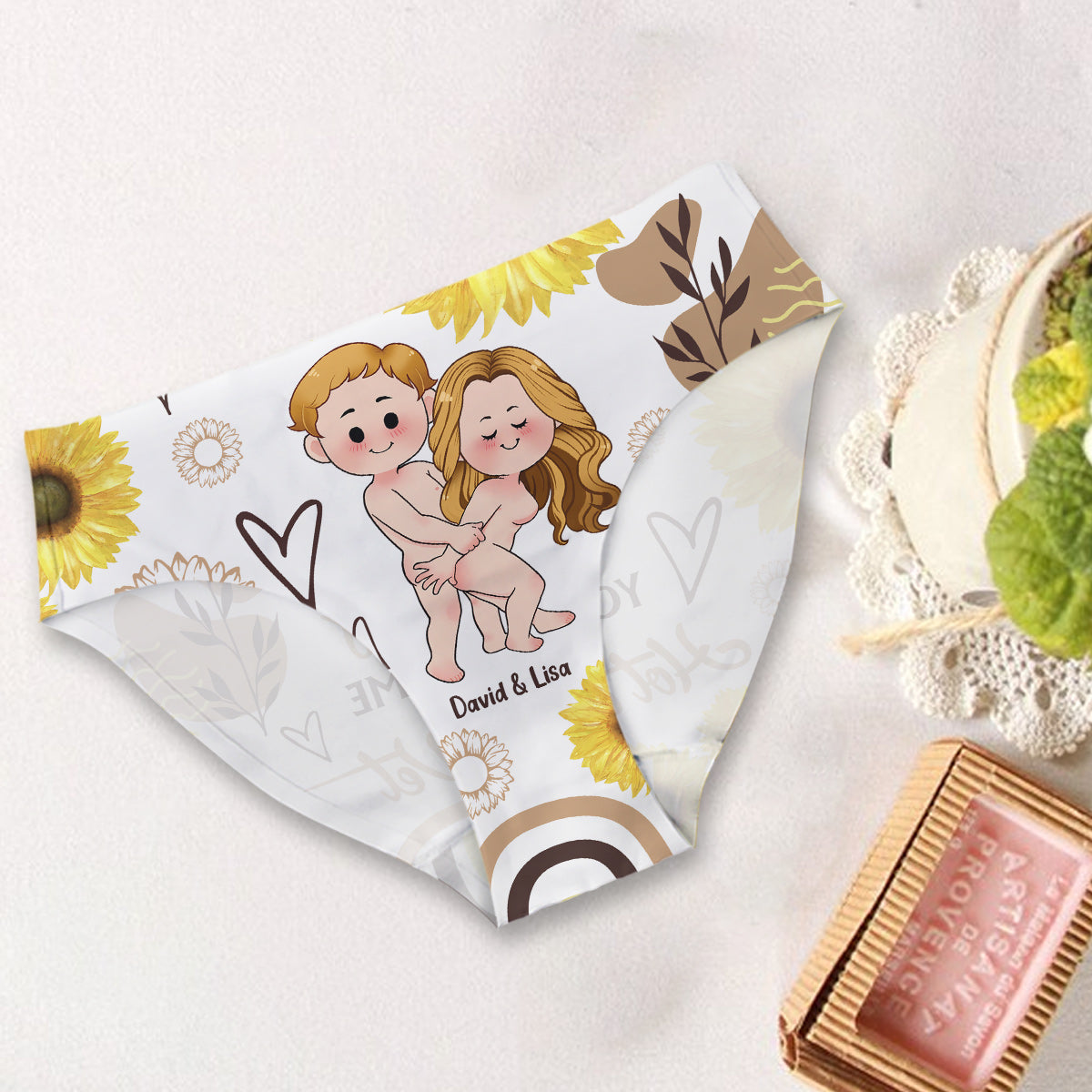 Tu es mon soleil et ma pluie - Culottes personnalisées pour couples de femmes