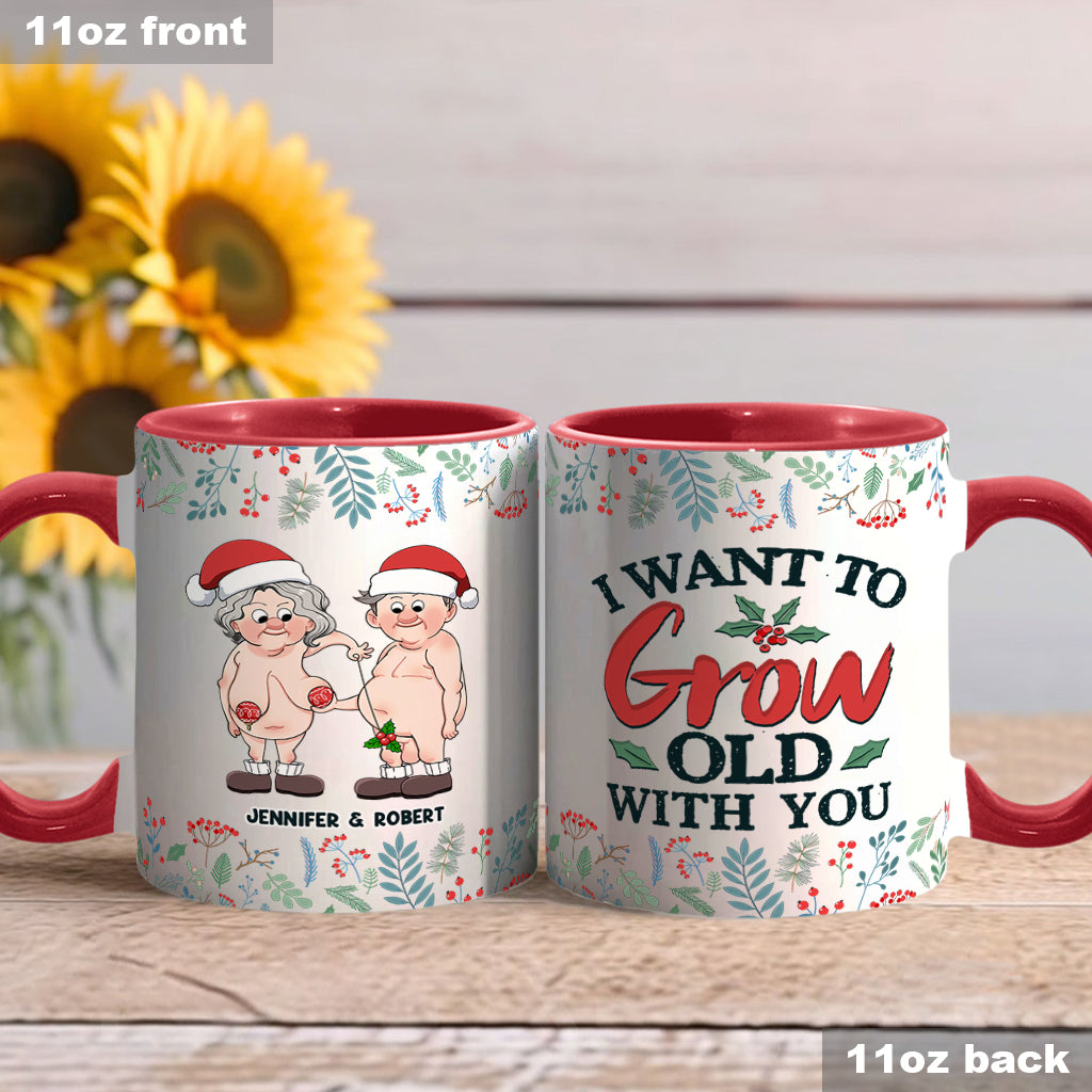 Je veux vieillir avec toi - Mug personnalisé pour couple
