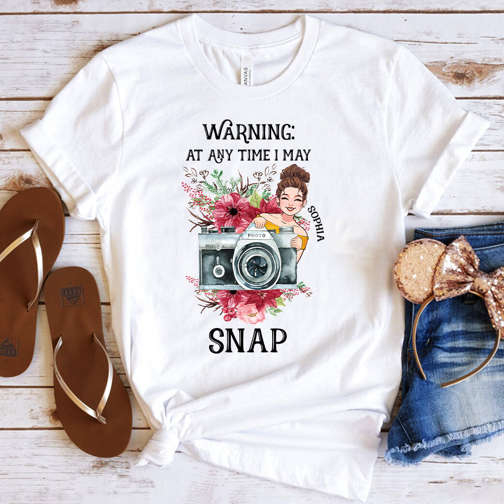 Je peux prendre des photos à tout moment - T-shirt et sweat à capuche personnalisés