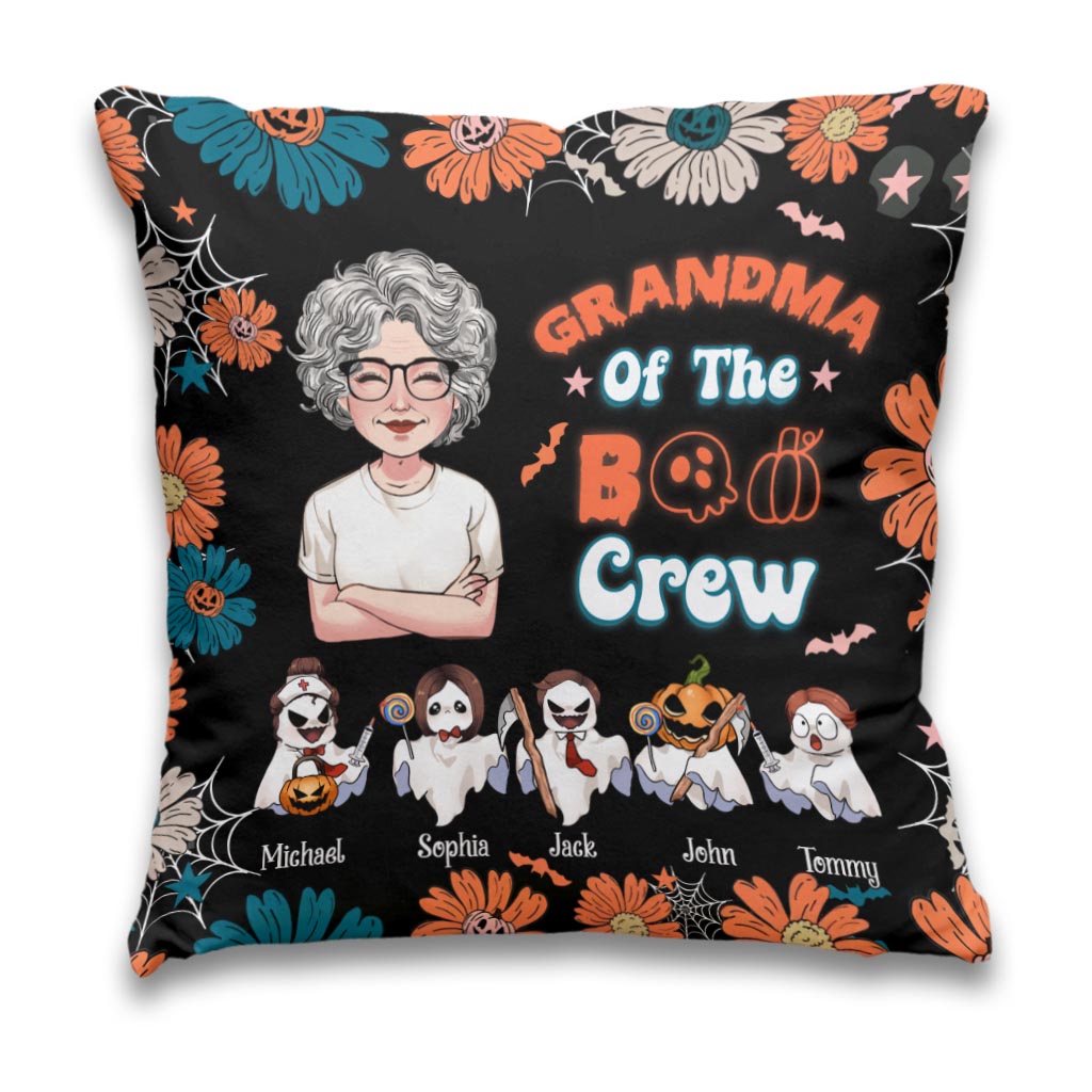 Coussin décoratif personnalisé « Grand-mère de la bande des Boo »