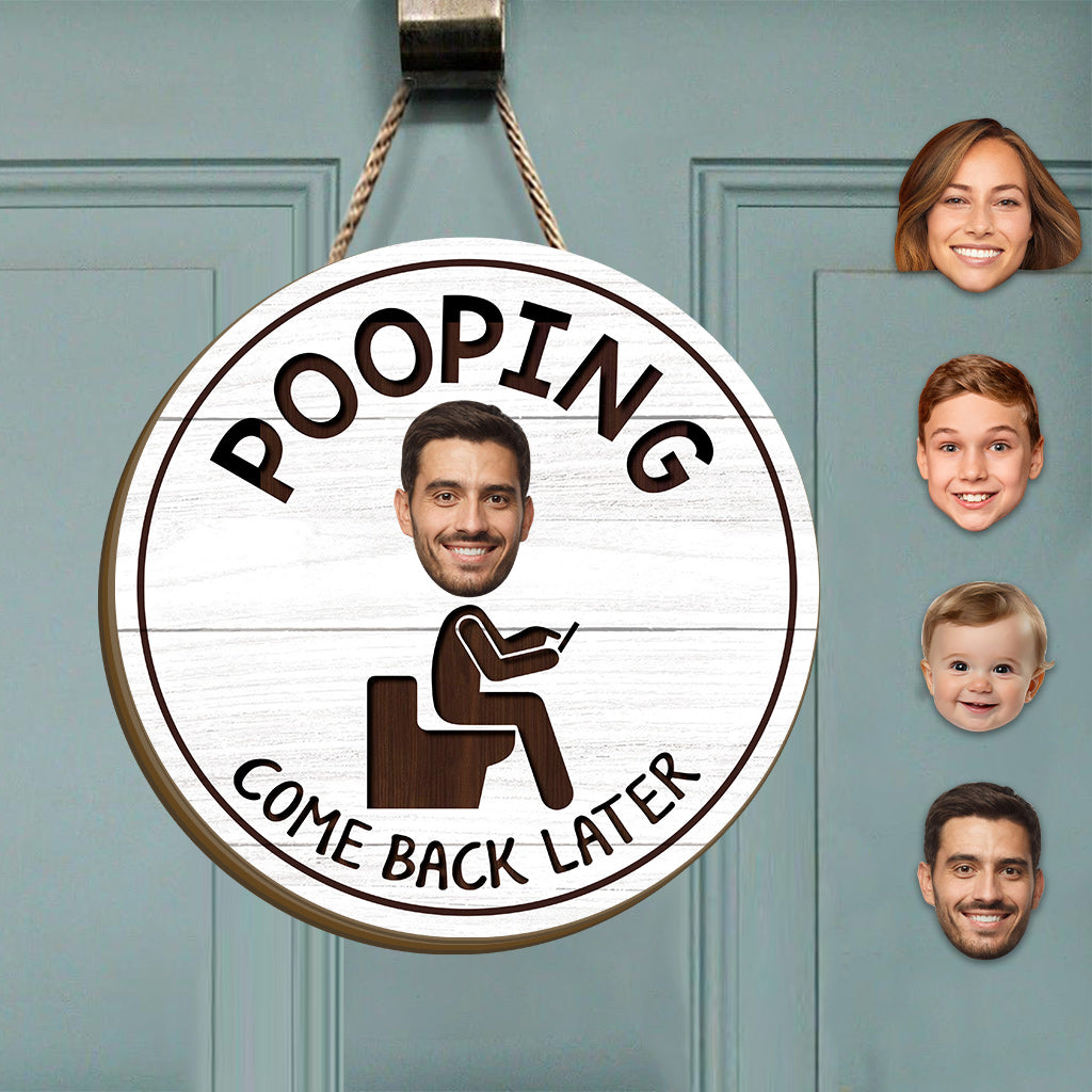 Panneau humoristique pour salle de bain - Panneau en bois interchangeable et personnalisé pour couple