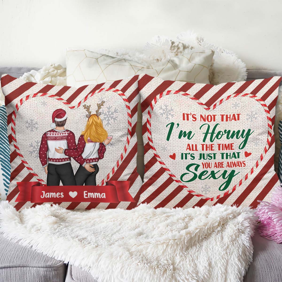 Tu es toujours sexy - cadeau pour mari, femme, petit ami, petite amie - Coussin décoratif personnalisé