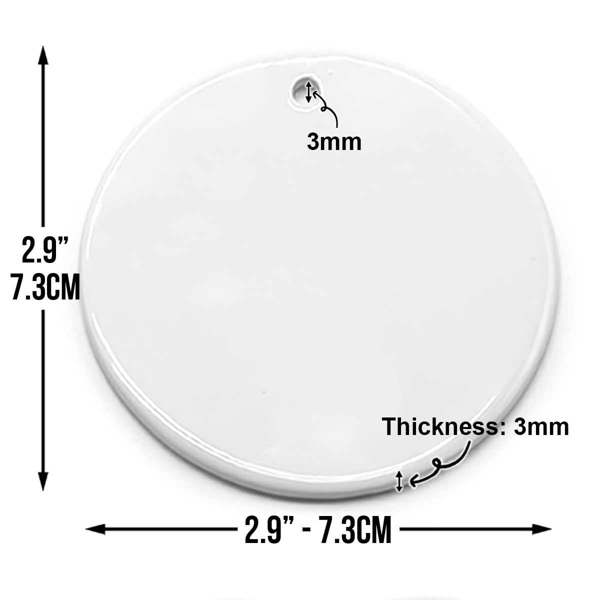 Inflated Baby Birth Stats - Gift for Newborn, mom, dad, grandson, granddaughter - Personalized Ceramic Circle Ornament