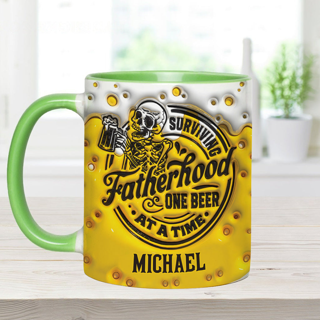 Survivre à la paternité - Mug personnalisé pour papa