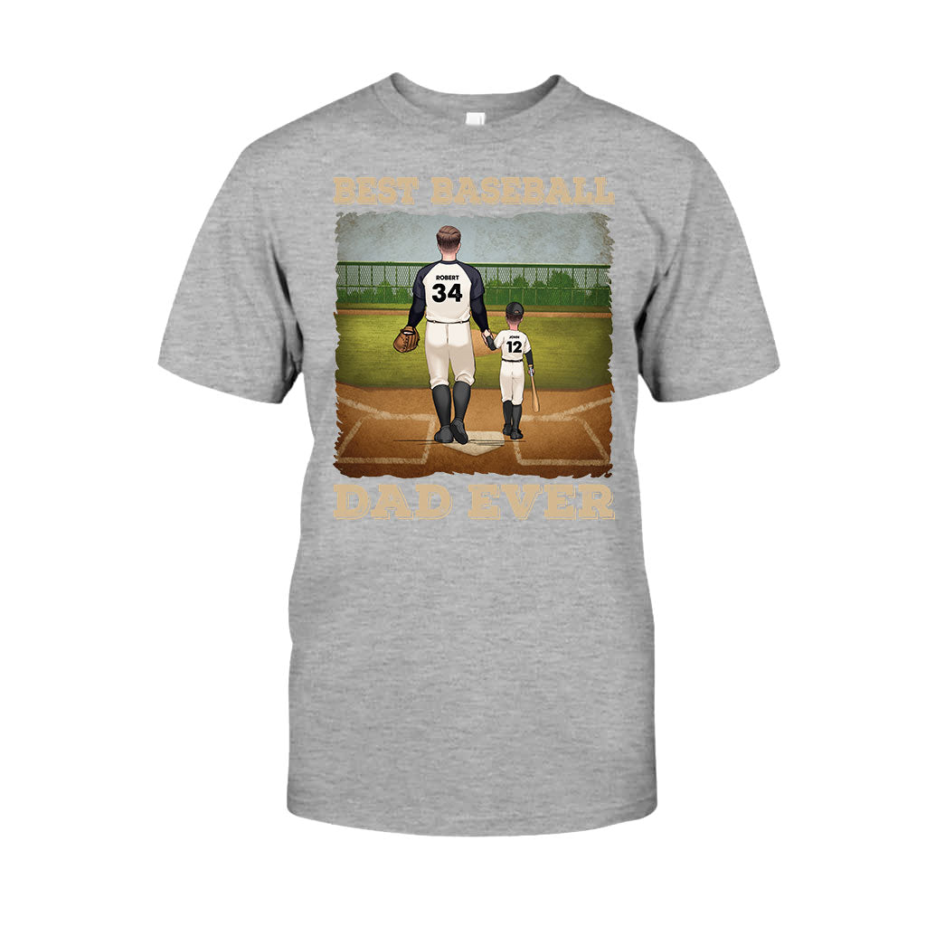 Meilleur papa de joueur de baseball au monde - T-shirt et sweat à capuche personnalisés