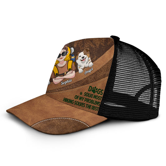 Randonnée et chiens - Casquette de camionneur personnalisée pour la randonnée
