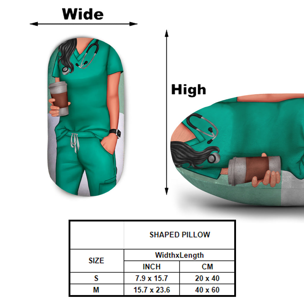 Oreiller personnalisé en forme d'infirmière - Nurse Chill Pill