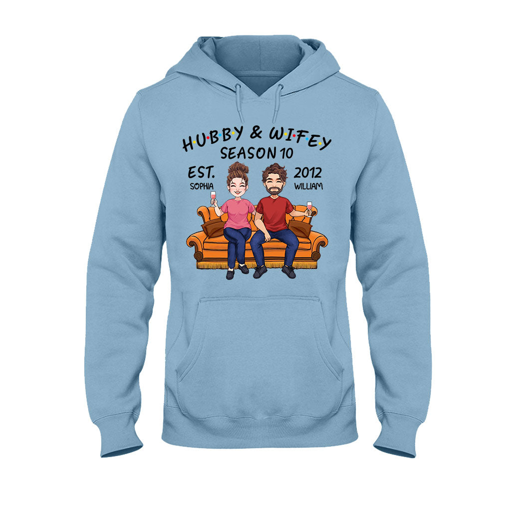T-shirt et sweat à capuche personnalisés pour couples « Mari et Femme »