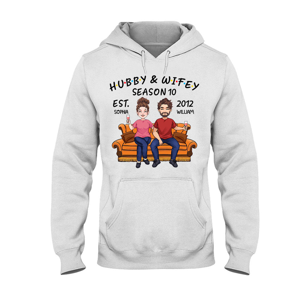 T-shirt et sweat à capuche personnalisés pour couples « Mari et Femme »