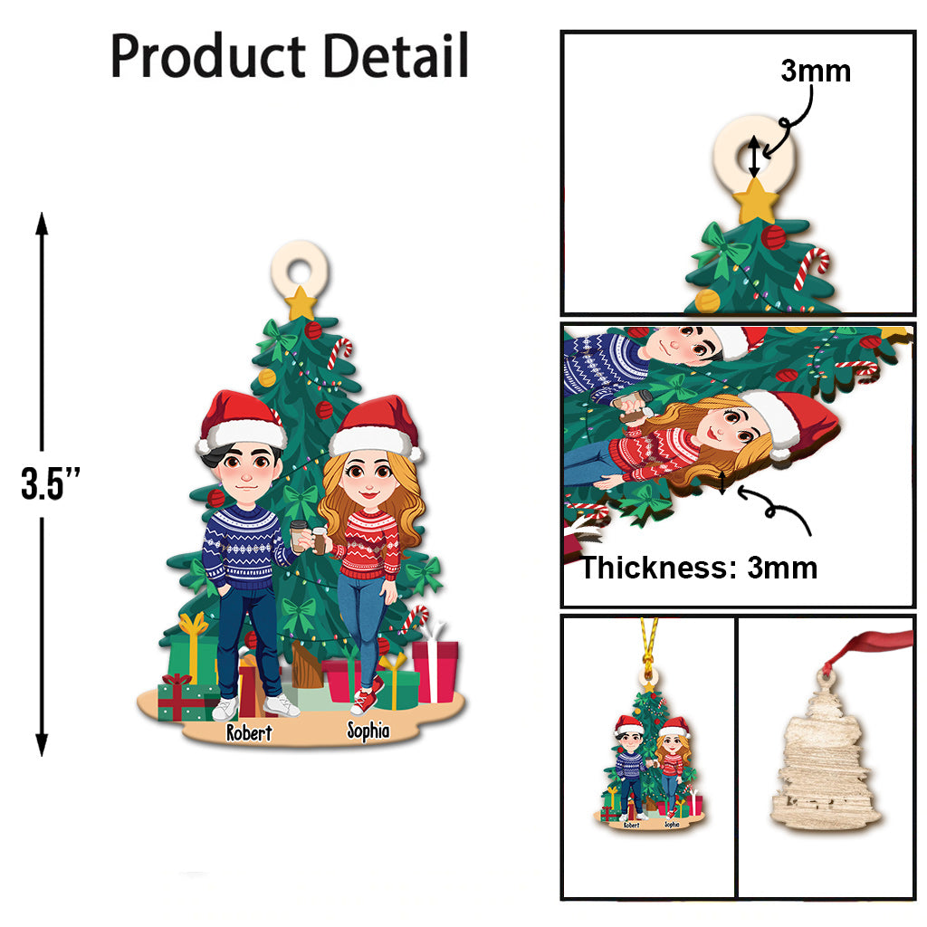 Tout ce que je veux pour Noël, c'est toi - Ornement personnalisé pour couple