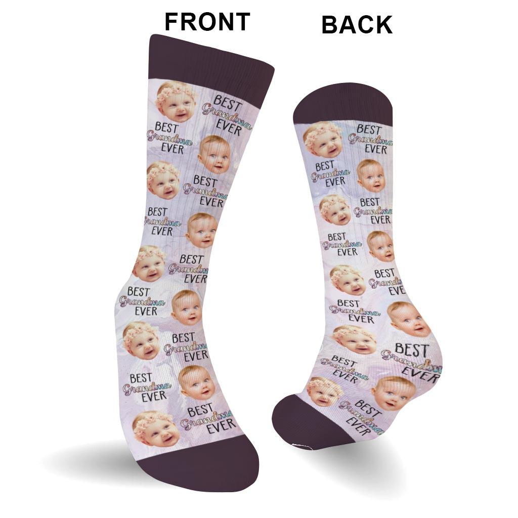 Meilleure grand-mère du monde - Cadeau pour maman, grand-mère, tante - Chaussettes personnalisées