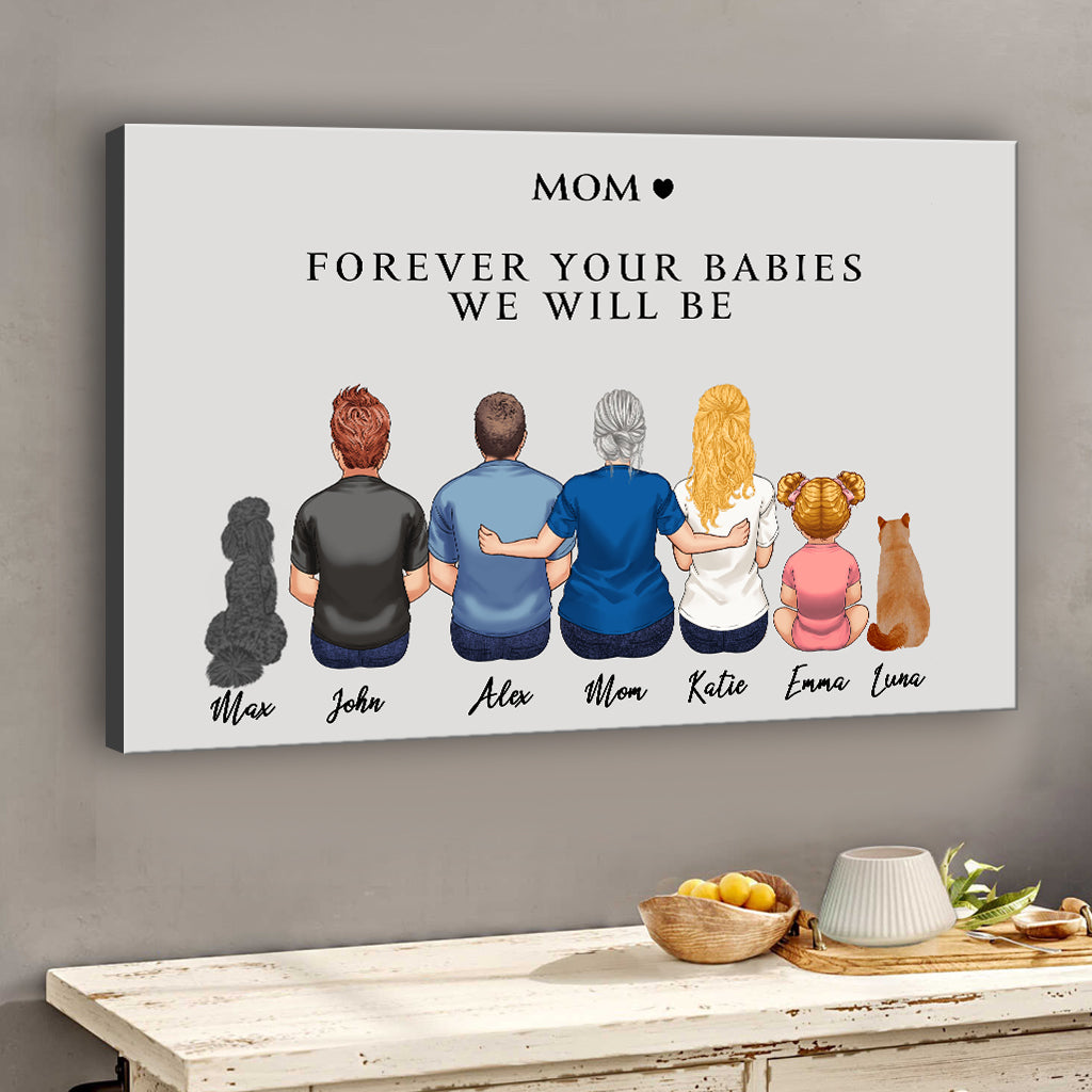 Pour toujours ton bébé - Toile et affiche personnalisées pour maman