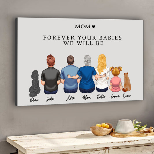 Pour toujours ton bébé - Toile et affiche personnalisées pour maman