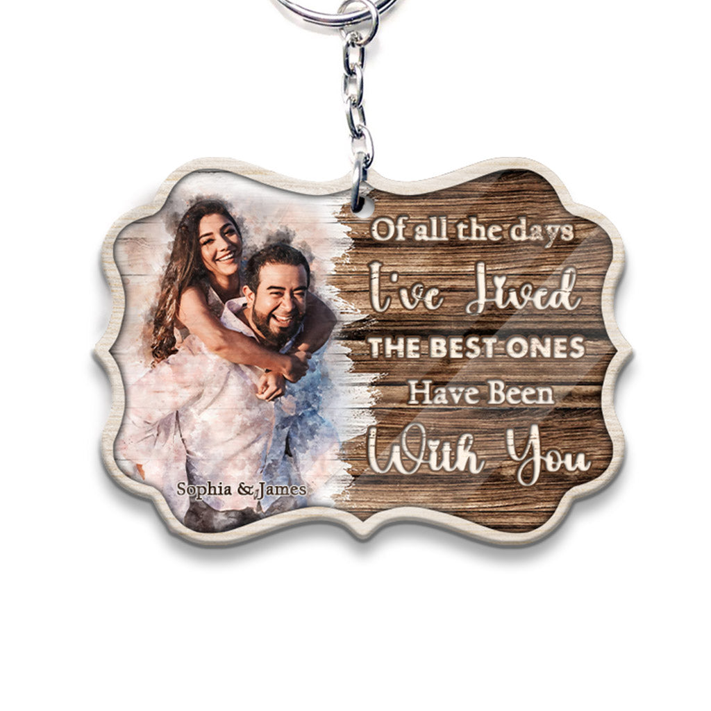 The Best Days Have Been With You - Personalized Couple Keychain