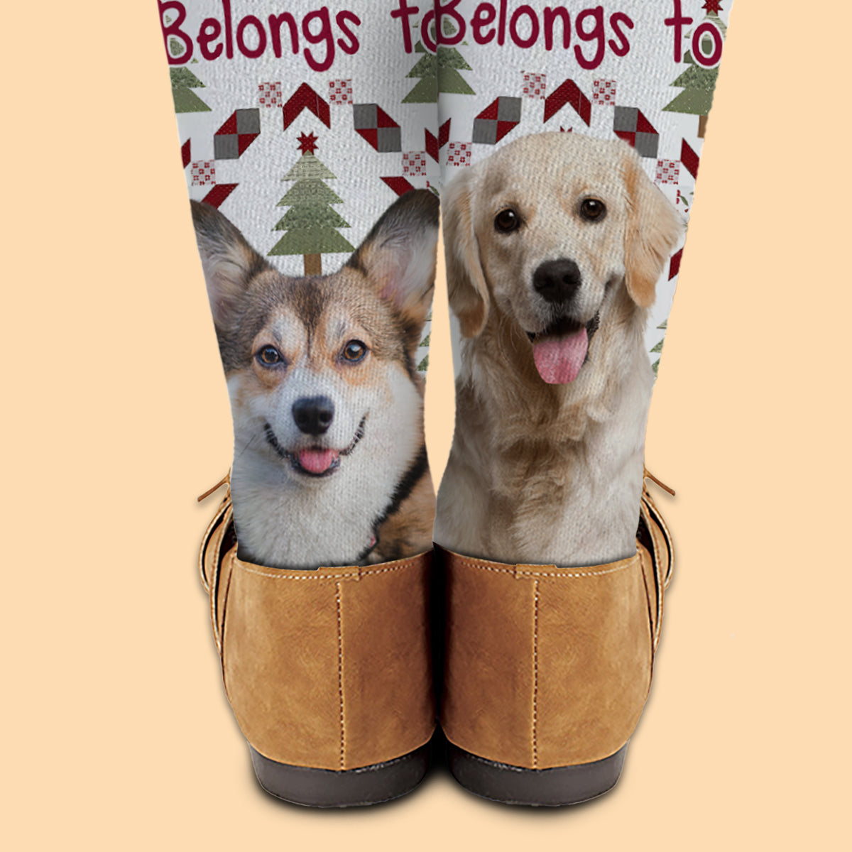 Maman de chien - Cadeau pour les amoureux des chiens - Chaussettes personnalisées
