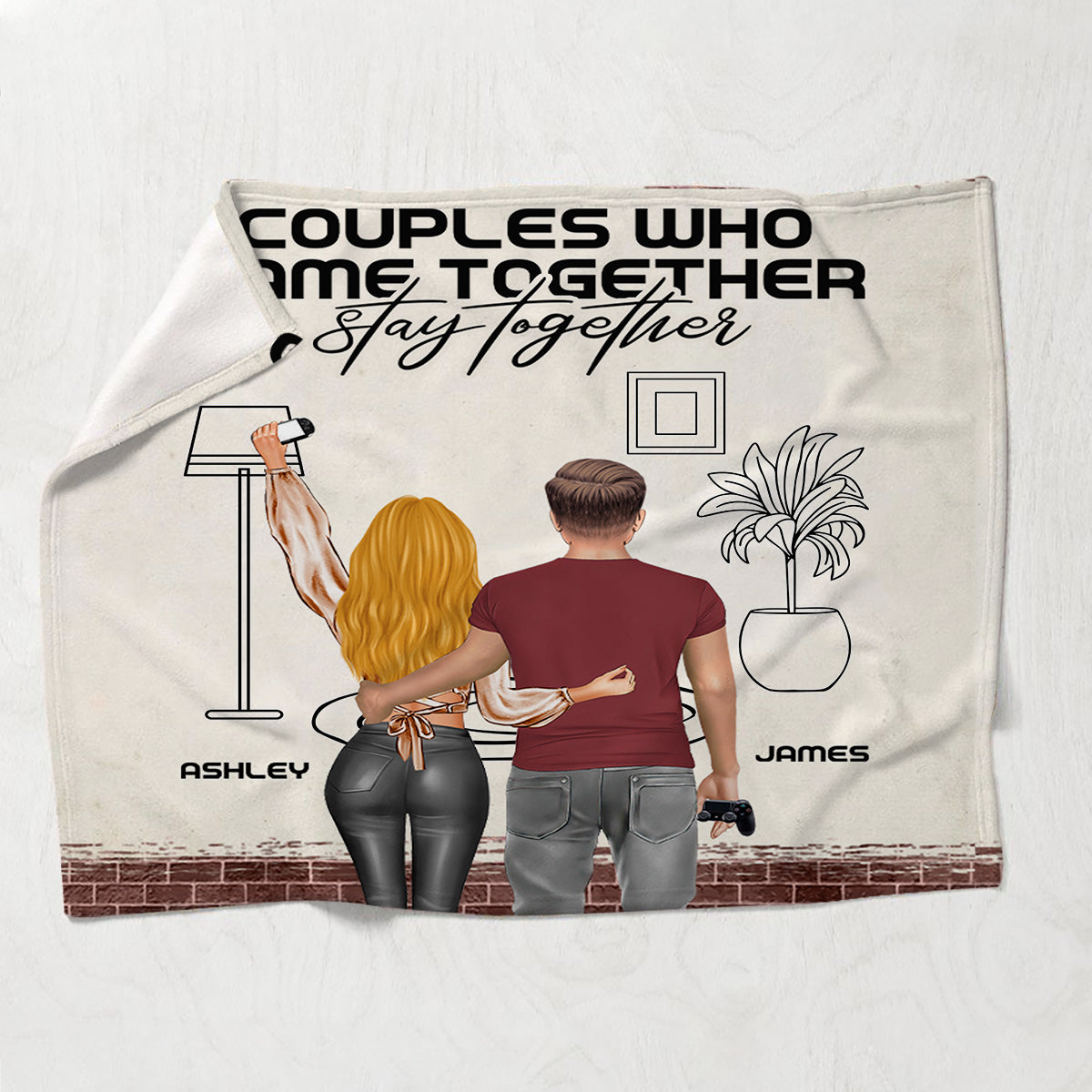 Couples Who Game Together Stay Together - Personalized Video Game Blanket