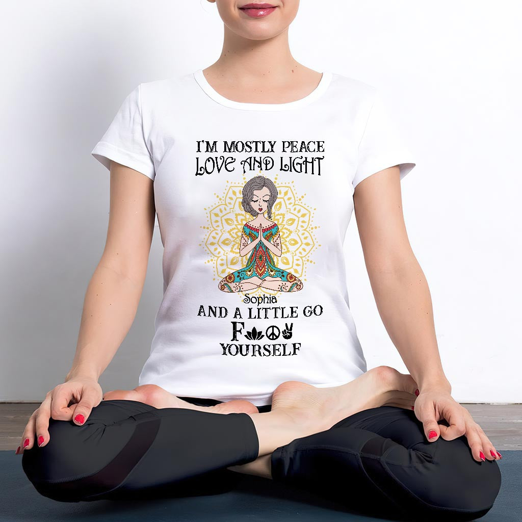 Je suis avant tout paix, amour et lumière - T-shirt et sweat à capuche de yoga personnalisés