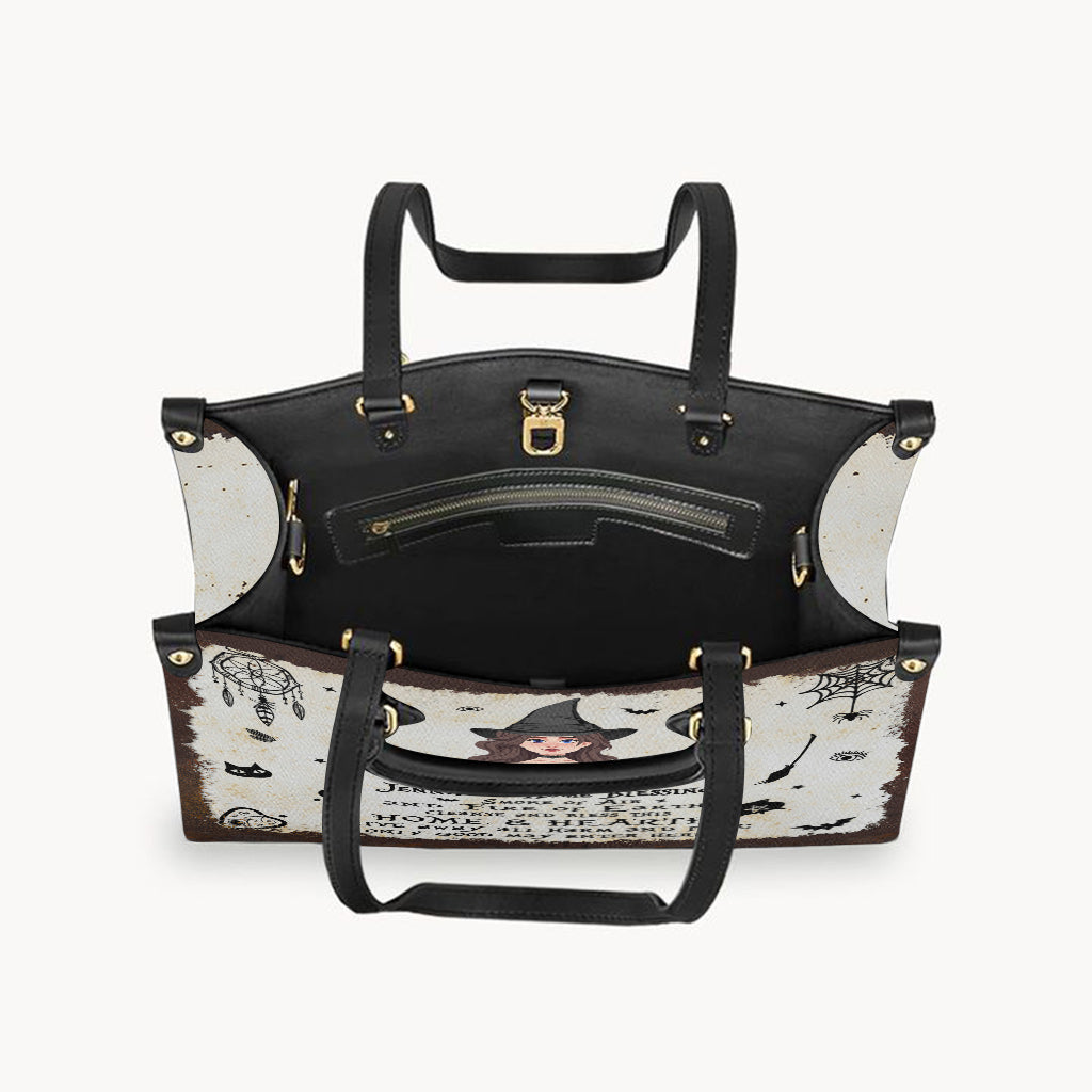 Bénédiction du foyer - Sac à main en cuir personnalisé pour sorcière