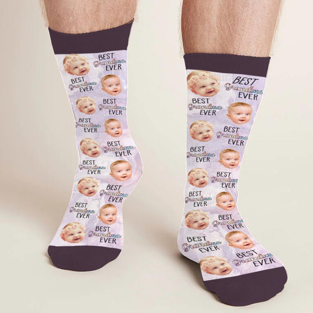 Meilleure grand-mère du monde - Cadeau pour maman, grand-mère, tante - Chaussettes personnalisées