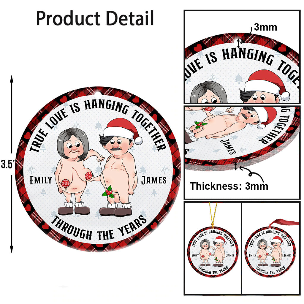 L'amour véritable, unis au fil des années - Ornement personnalisé pour couple