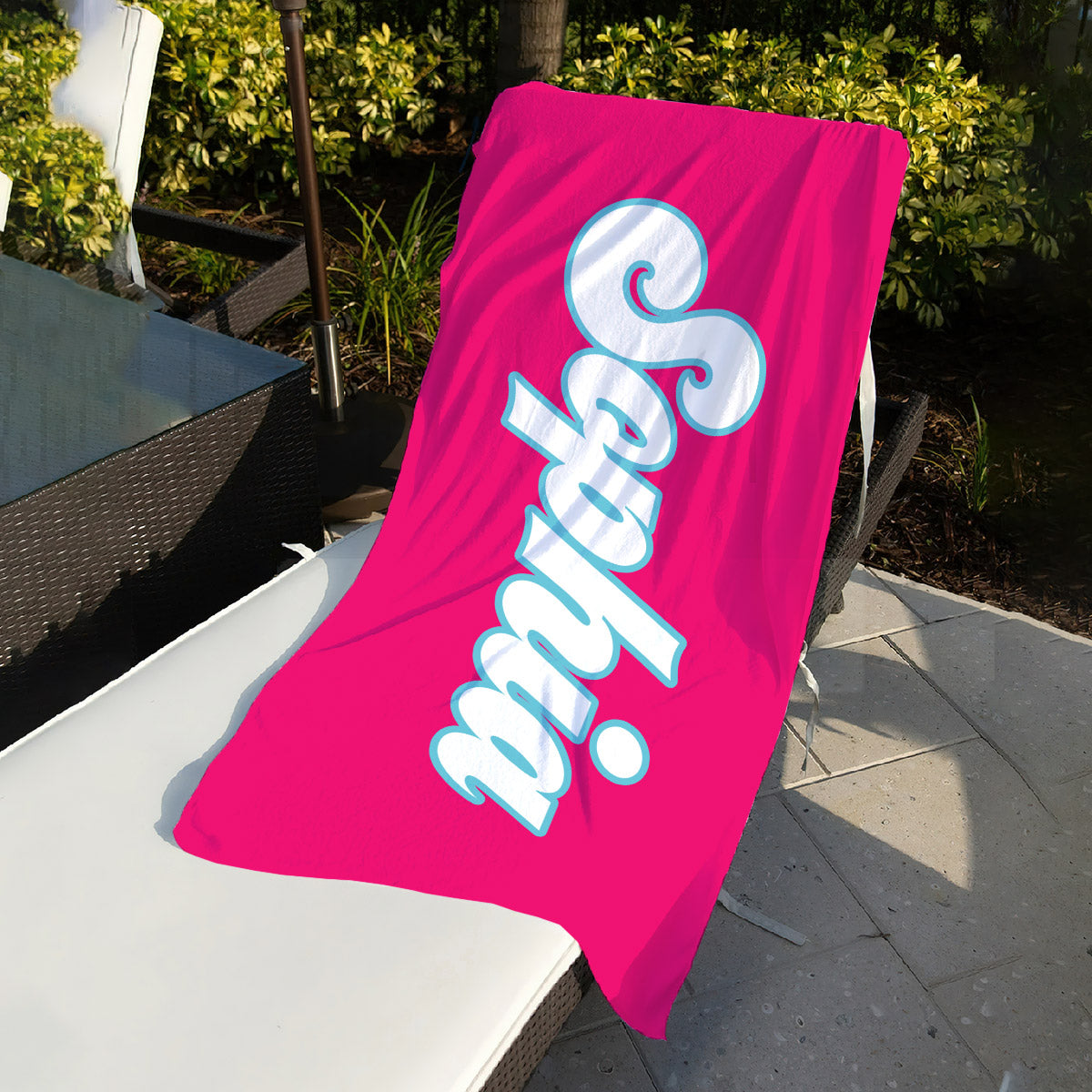 Colorful Name - Personalized Beach Towel