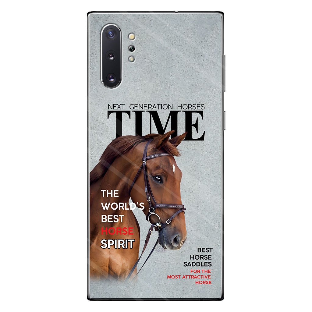 Couvertures de magazines - Étui de téléphone personnalisé avec motif cheval