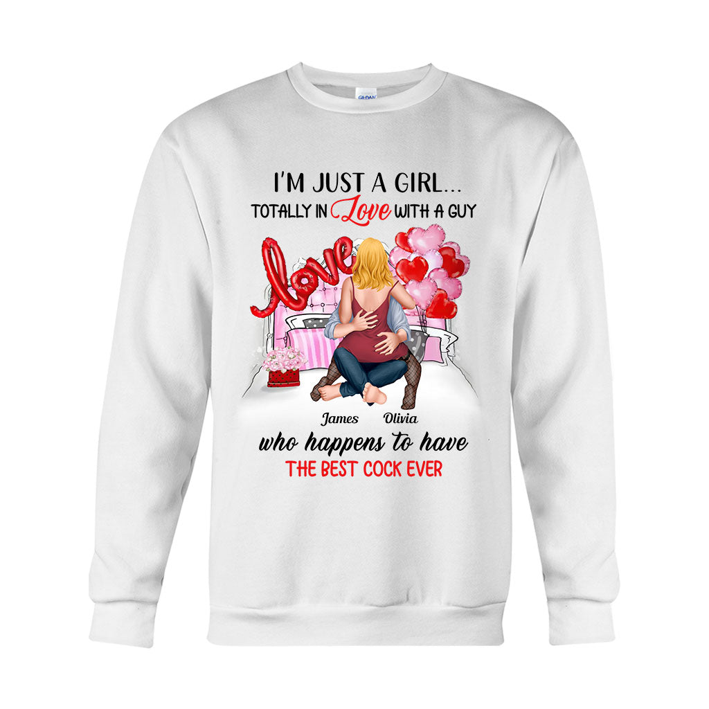 Je suis juste une fille amoureuse d'un garçon - T-shirt et sweat à capuche personnalisés pour couples