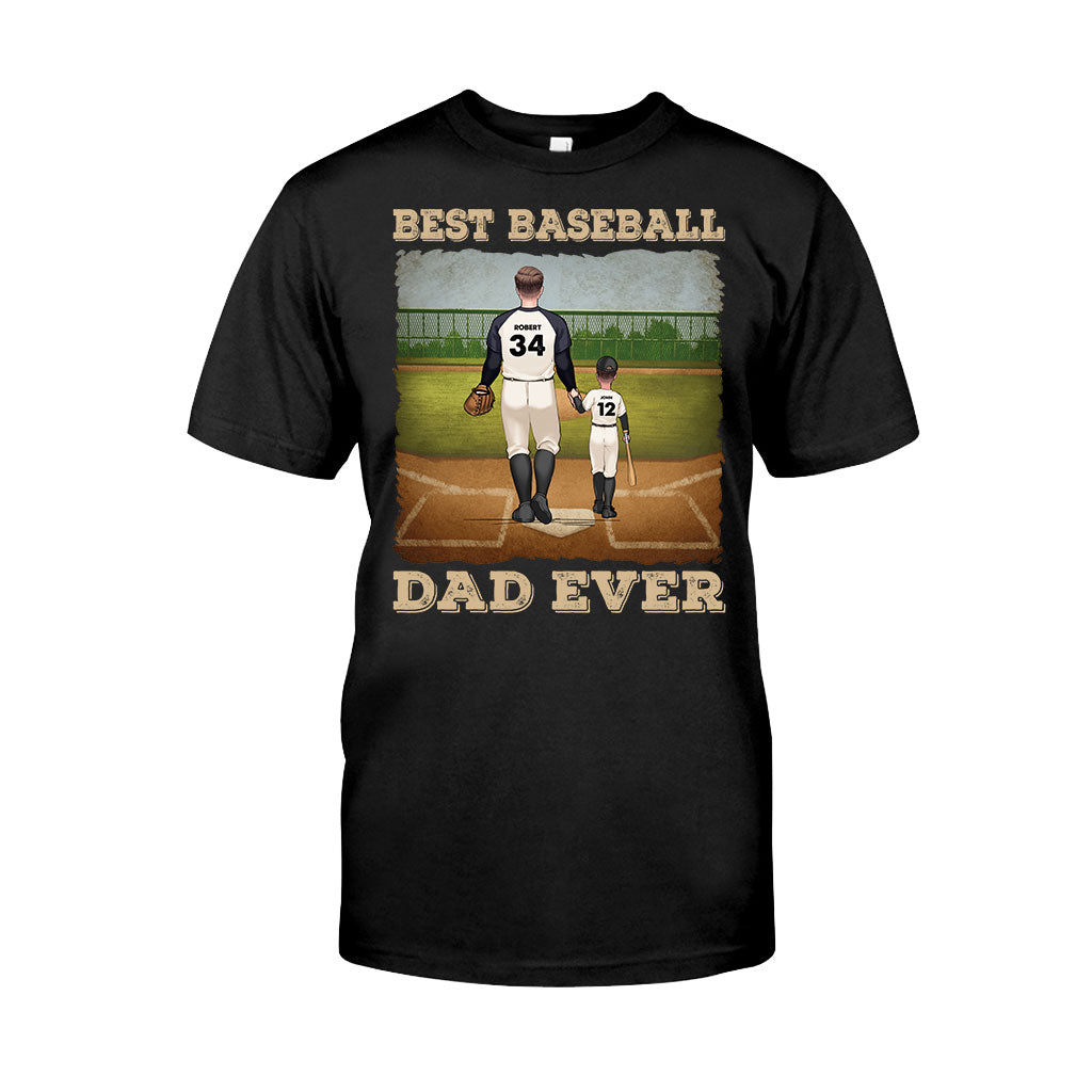 Meilleur papa de joueur de baseball au monde - T-shirt et sweat à capuche personnalisés