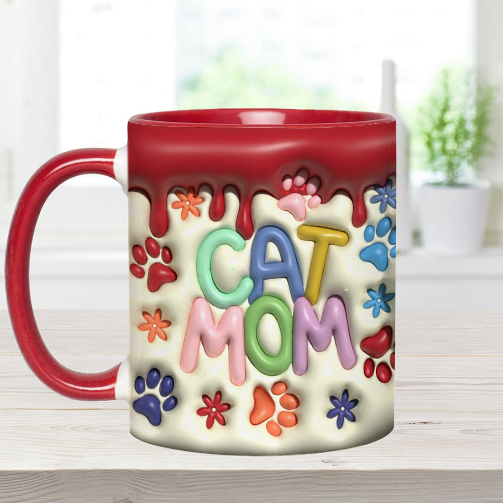 Dog Mom Cat Mom Dog Dad Cat Dad - Personalized Dog Accent Mug