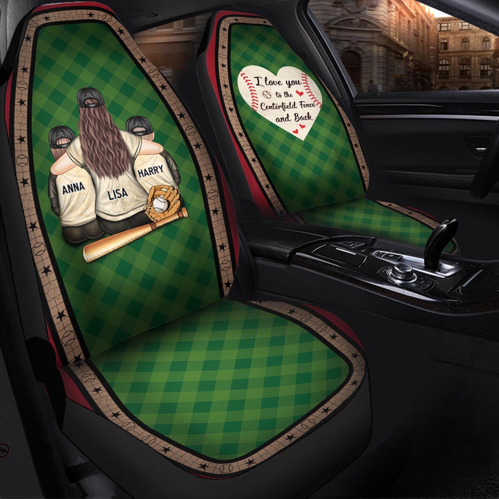 My Heart Is On That Field - Personalized Baseball Seat Covers