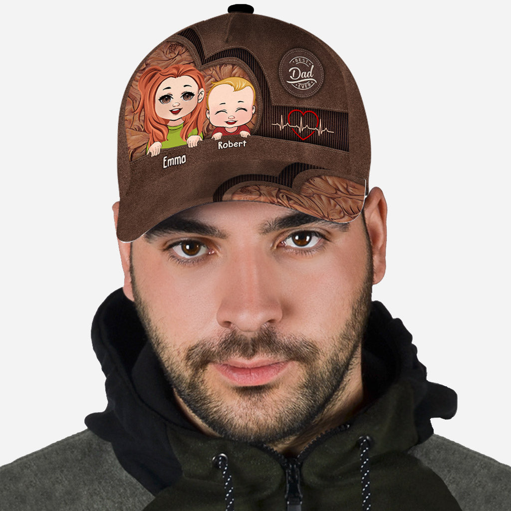 Best Dad Mom Grandma Grandpa Ever - Gift for dad, mom, grandma, grandpa, uncle, aunt - Personalized Classic Cap