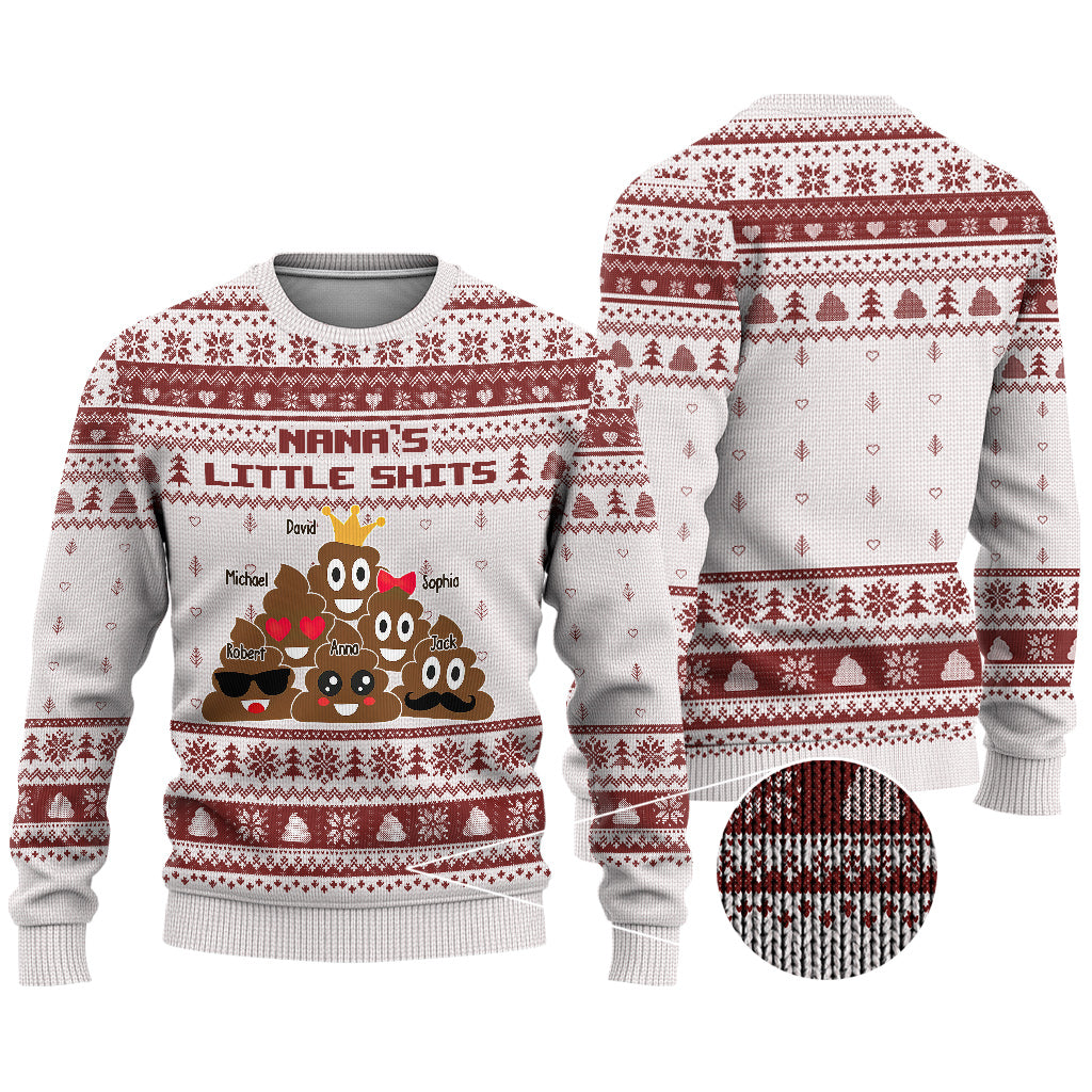 Les petites chéries de Nana - Pull moche personnalisé pour grand-mère