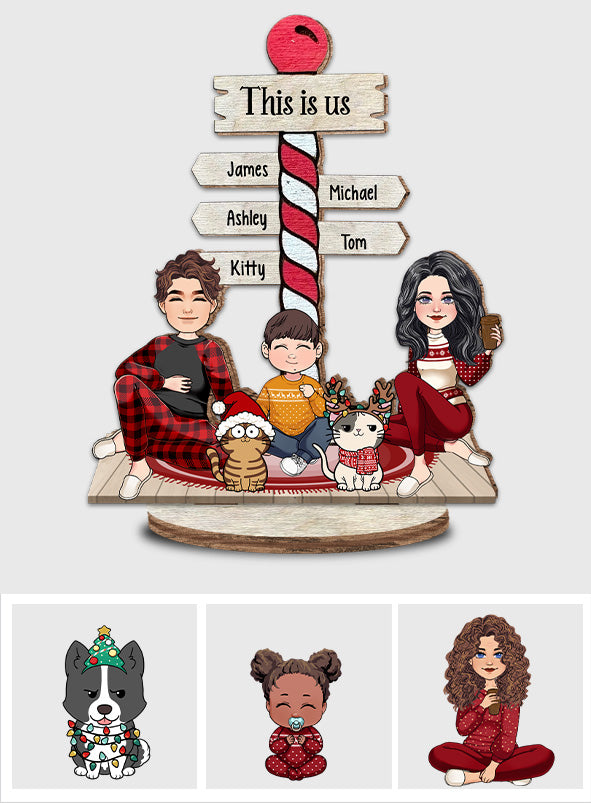 C'est nous - Plaque en bois personnalisée pour toute la famille