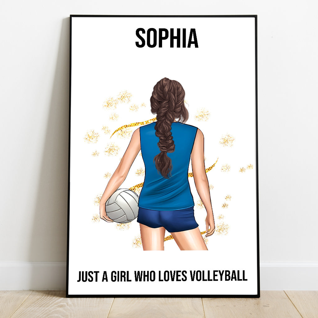 Une fille qui adore le volley-ball - Toile et affiche de volley-ball personnalisées