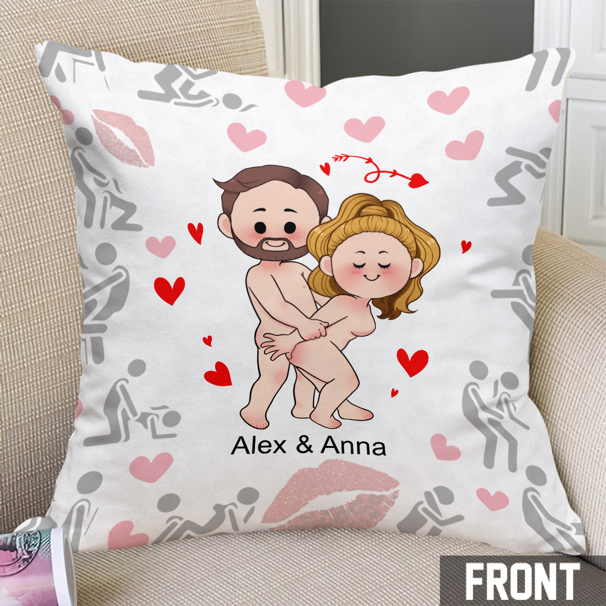 I Just Want You To Be Happy Custom Screenshot Messages - gift for husband, wife, boyfriend, girlfriend - Personalized Throw Pillow