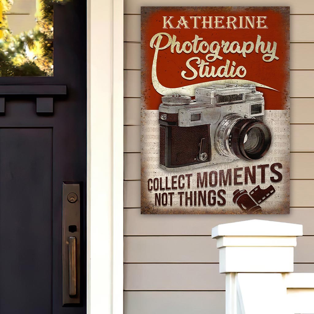 Studio de photographie - Panneau métallique rectangulaire personnalisé