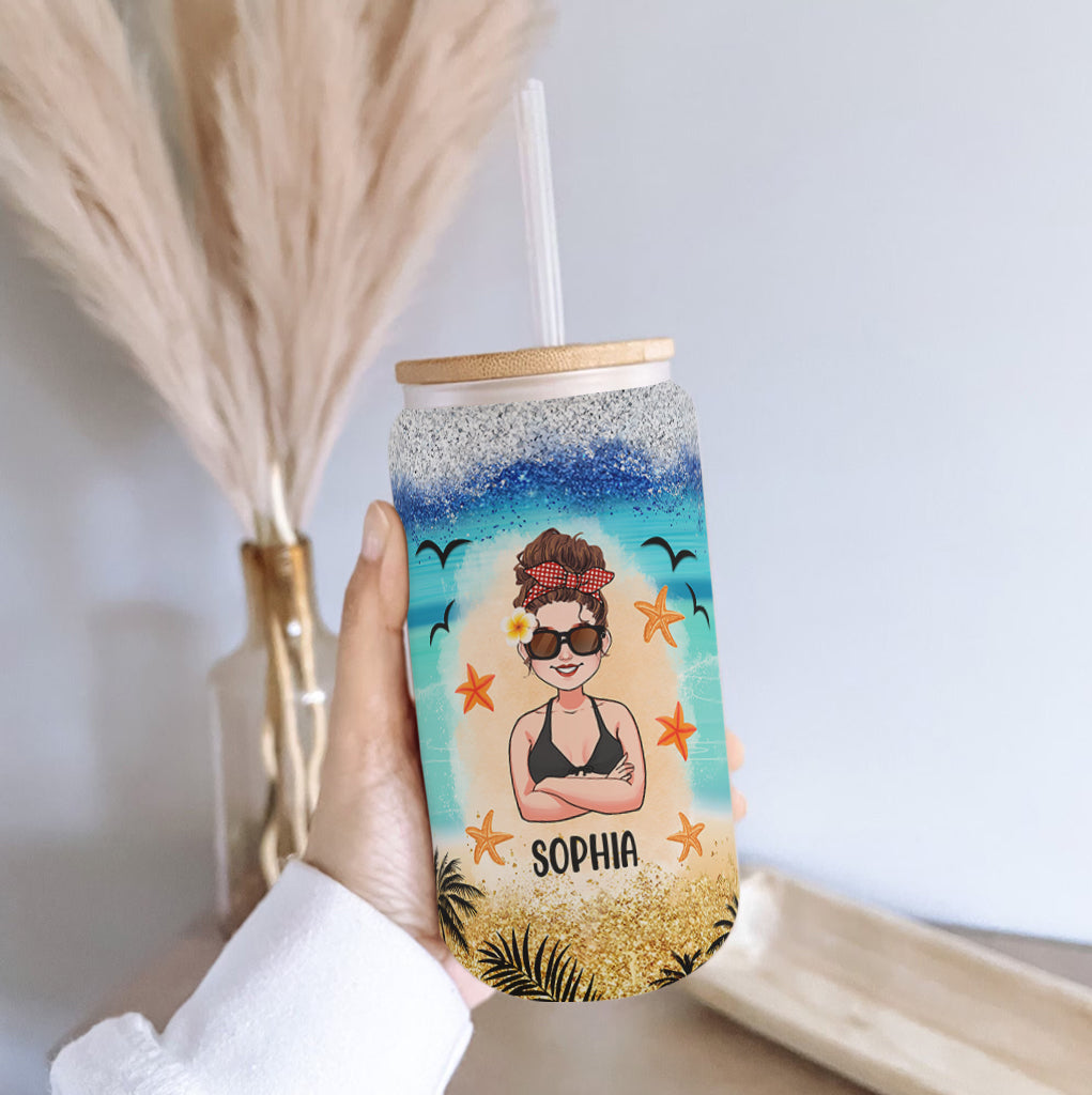 Life Is Better At The Beach - Personalized Sea Lover Can Glass