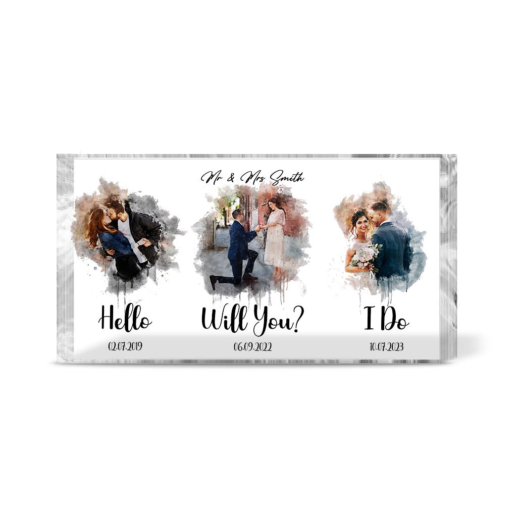 De Hello Till I Do - Plaque acrylique personnalisée pour mari et femme