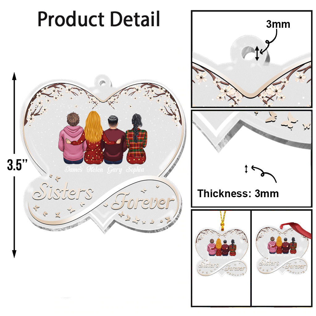 Meilleures amies pour toujours - Ornement transparent personnalisé pour meilleures amies