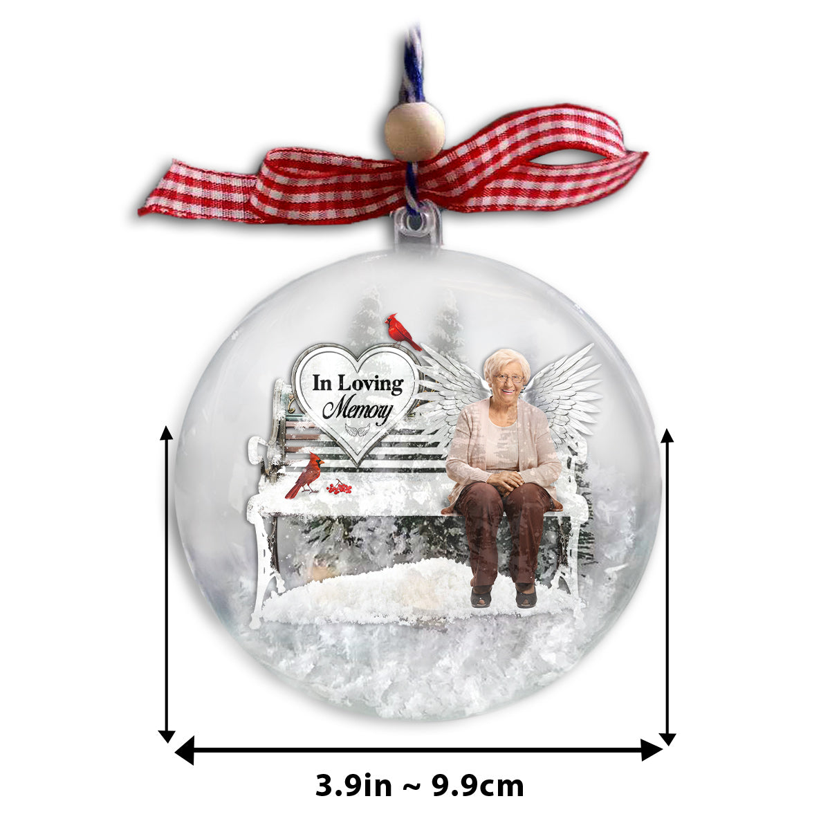 Banc commémoratif en souvenir - Boule à neige commémorative personnalisée