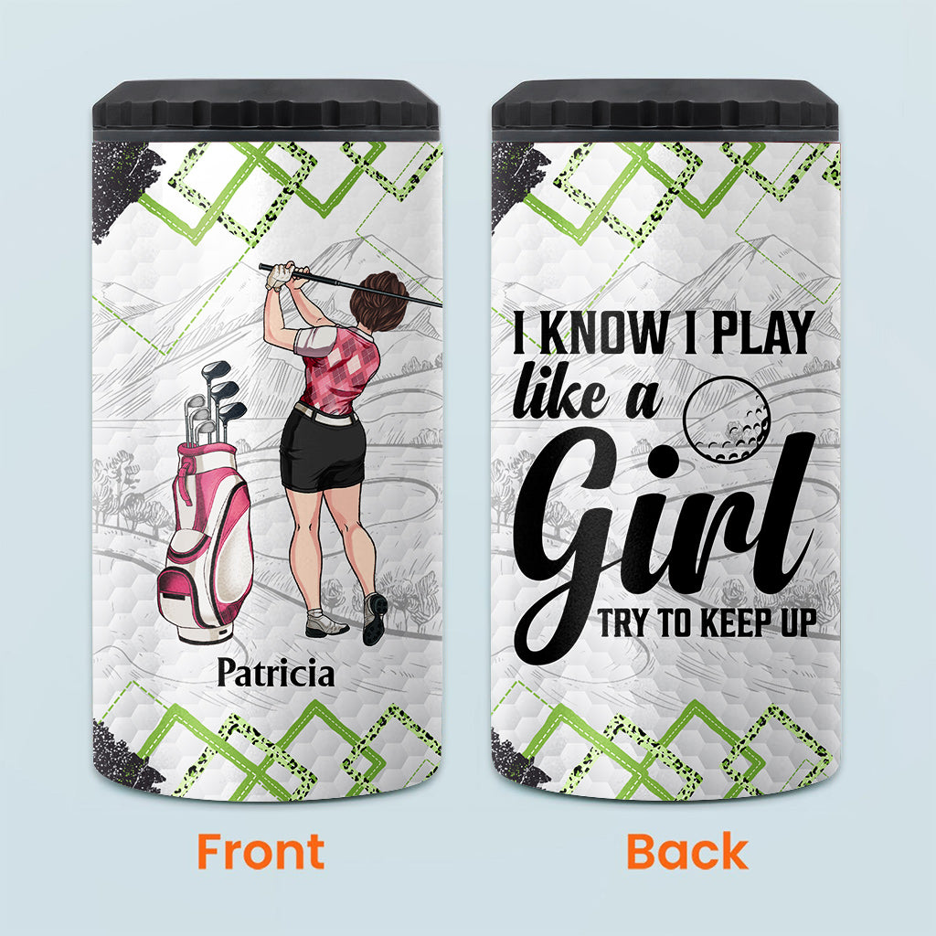 Cours de golf - Cadeau de golf pour elle, petite amie, épouse, fille - Refroidisseur de canettes personnalisé