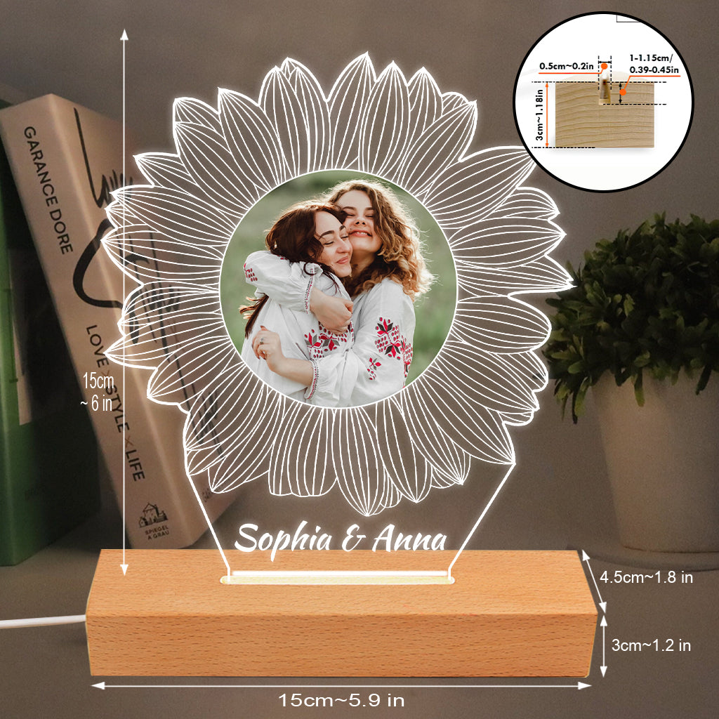 Tu es mon rayon de soleil - Cadeau pour maman, grand-mère, sœur, fille, fils, frère, grand-père, papa, épouse, époux, ami(e) - Plaque lumineuse personnalisée