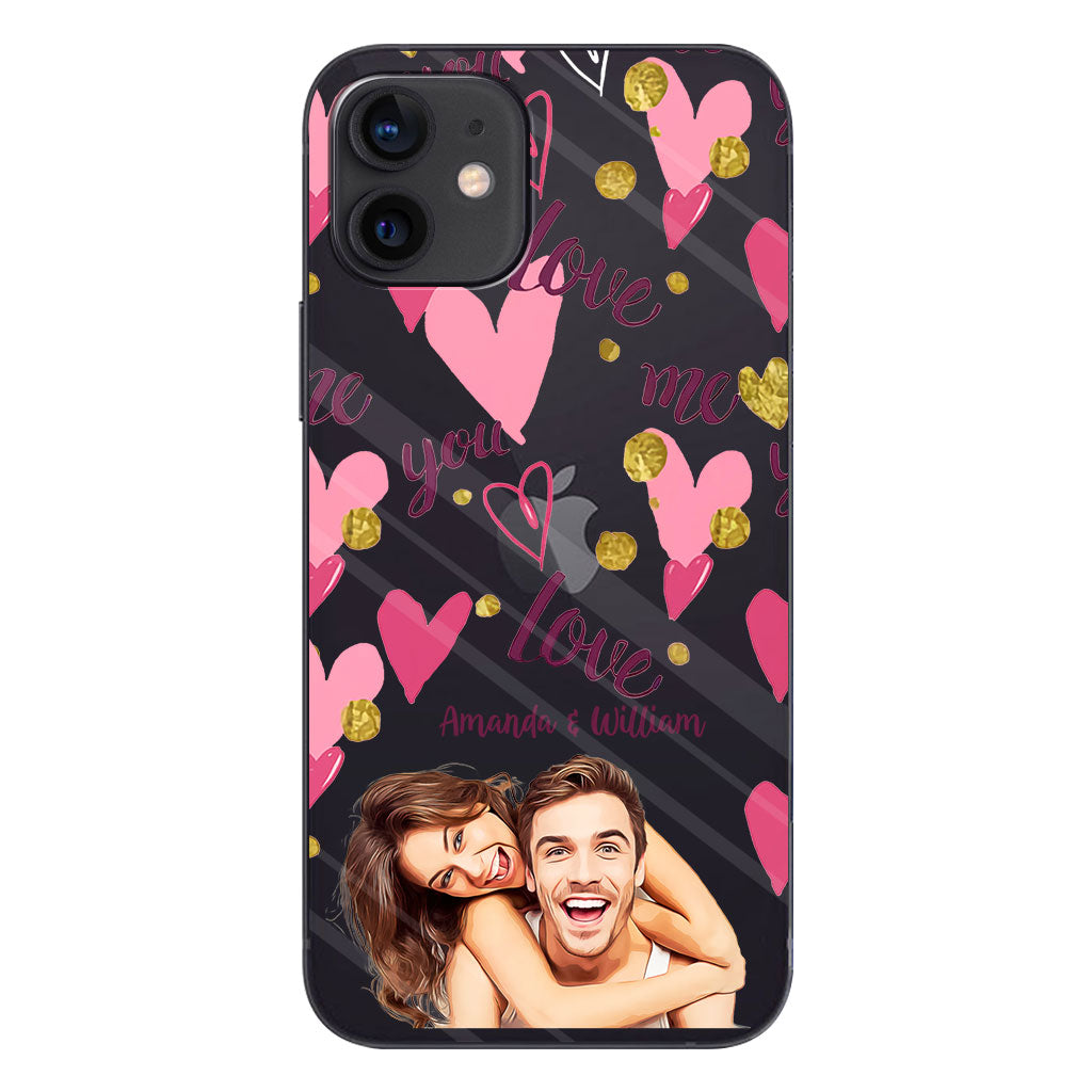 Je suis à toi - Coque de téléphone transparente personnalisée pour couple