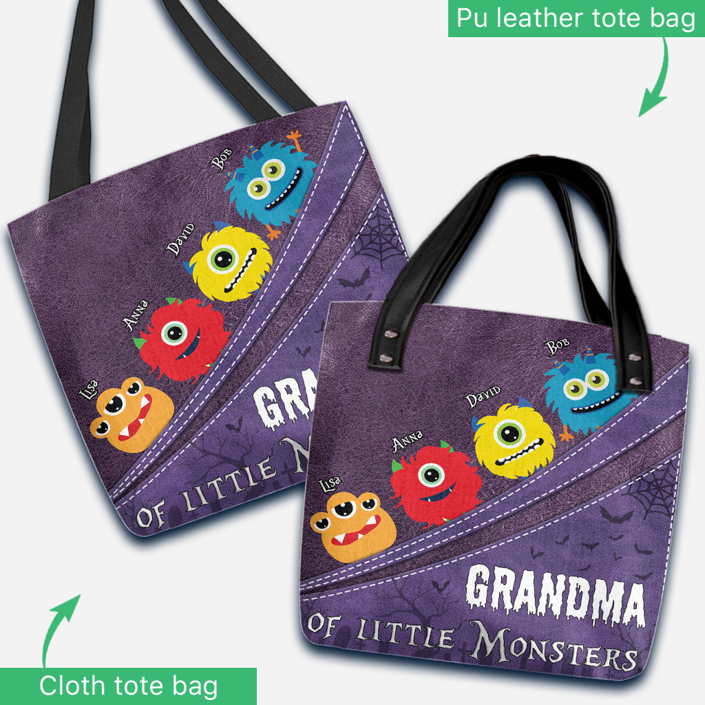 Sac fourre-tout personnalisé pour grand-mère de petits monstres