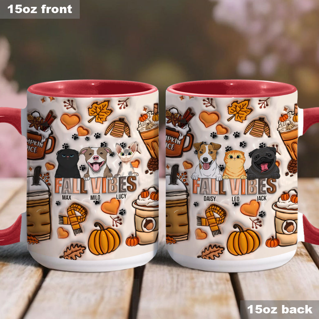Fall Vibes - Gift for dog lovers - Personalized Accent Mug