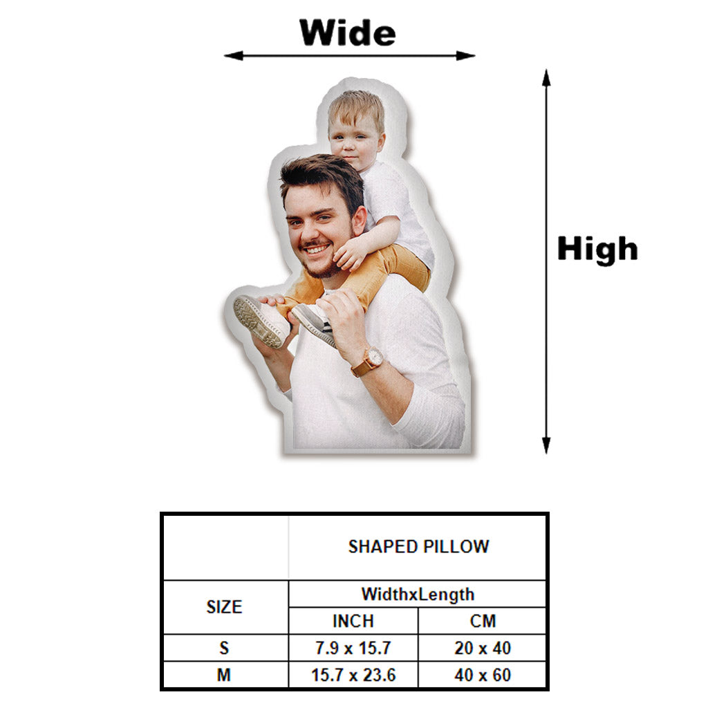 Custom Photo Humanoid - Personalized Father Shaped Pillow