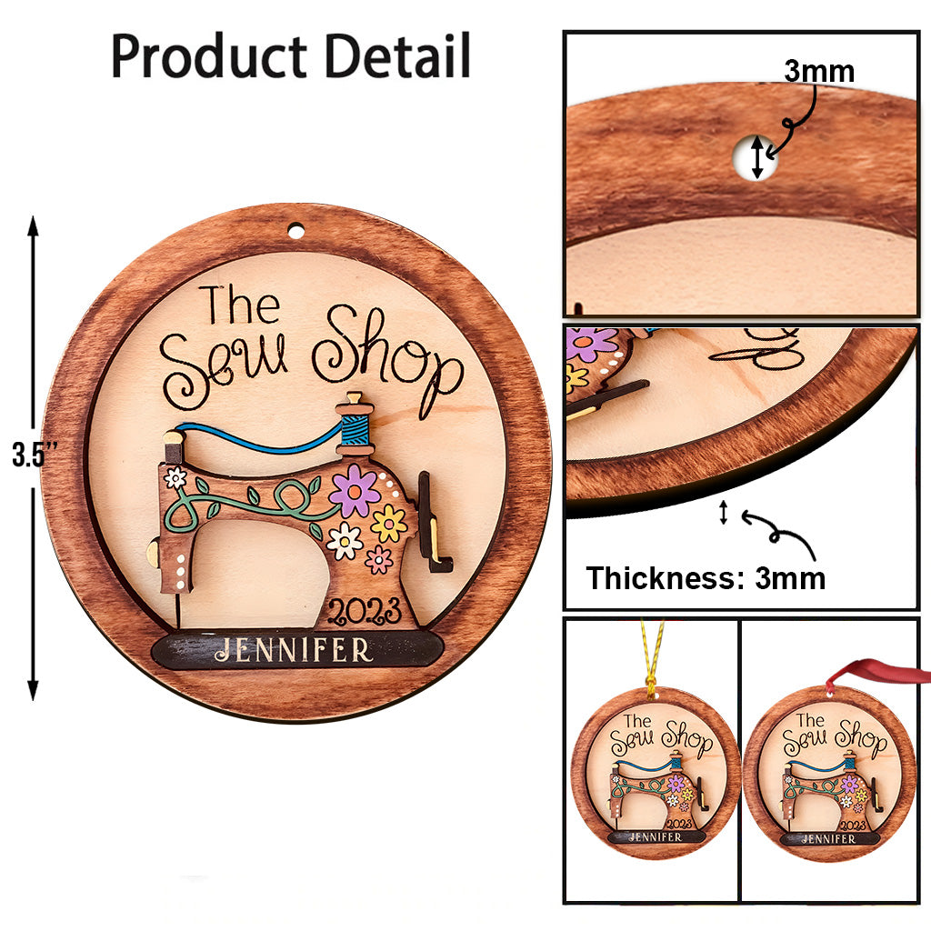 Love Sewing - Personalized Sewing Ornament