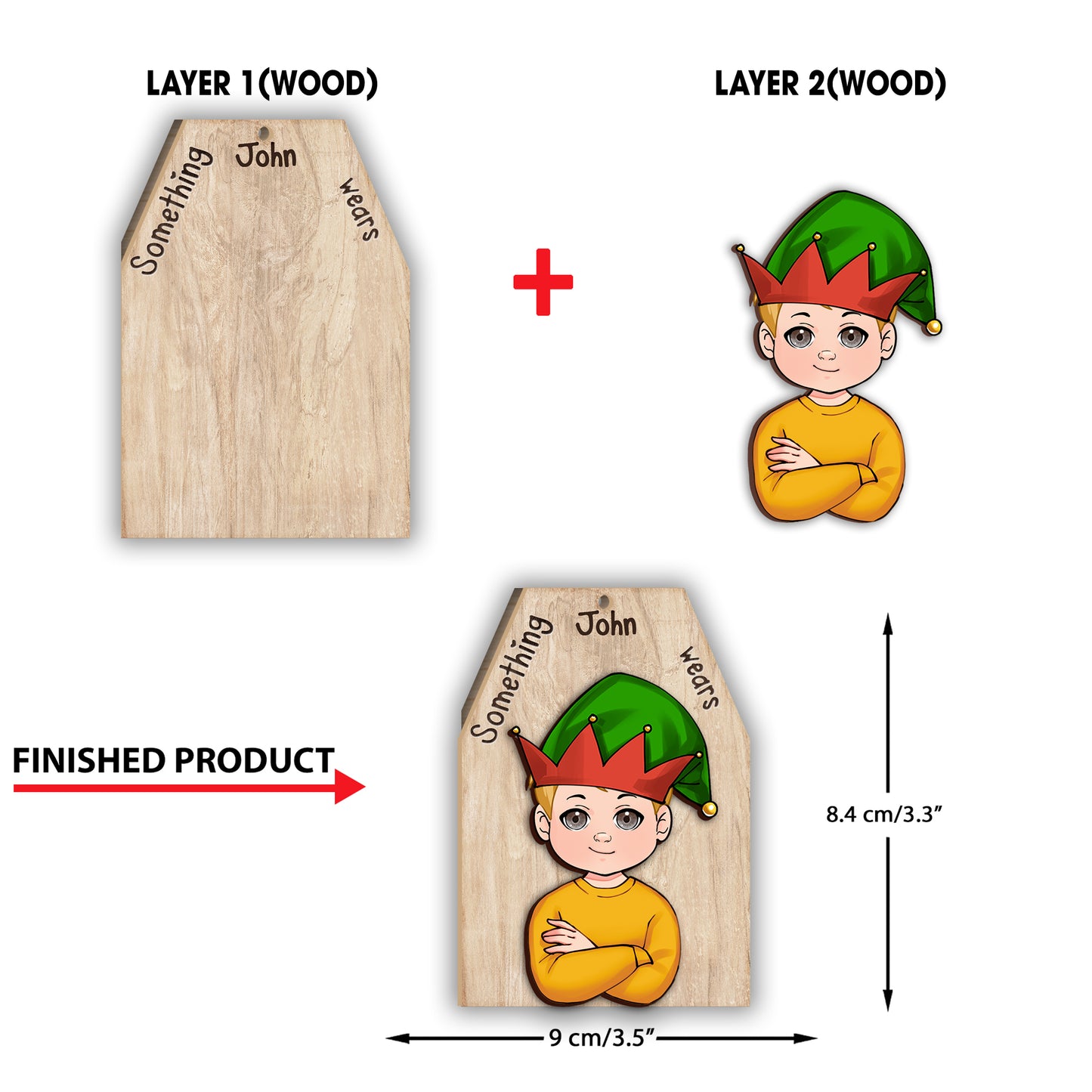 Quelque chose que vous voulez, que vous devez porter, que vous devez lire - Ornement personnalisé pour grand-mère en 2 parties